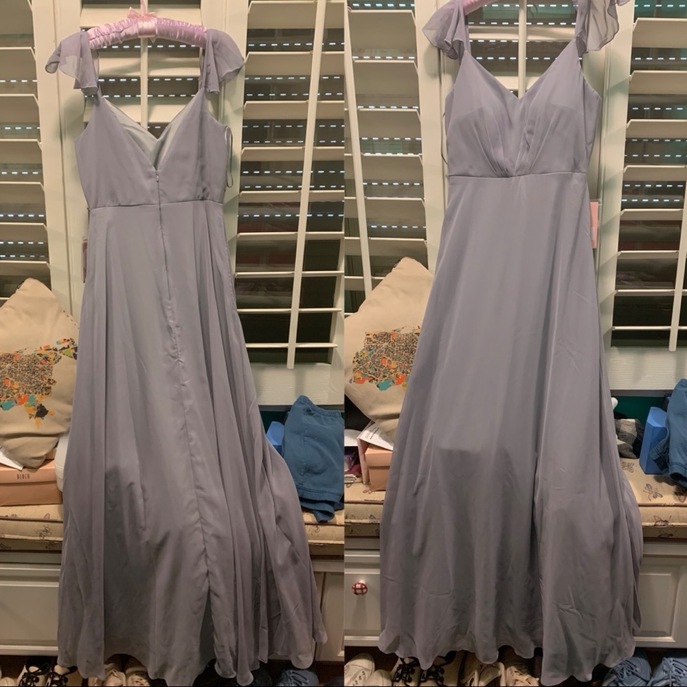 BRAND NEW, NEVER WORN Bridesmaid Dress from Birdy Grey. Size M. Silver Grey.